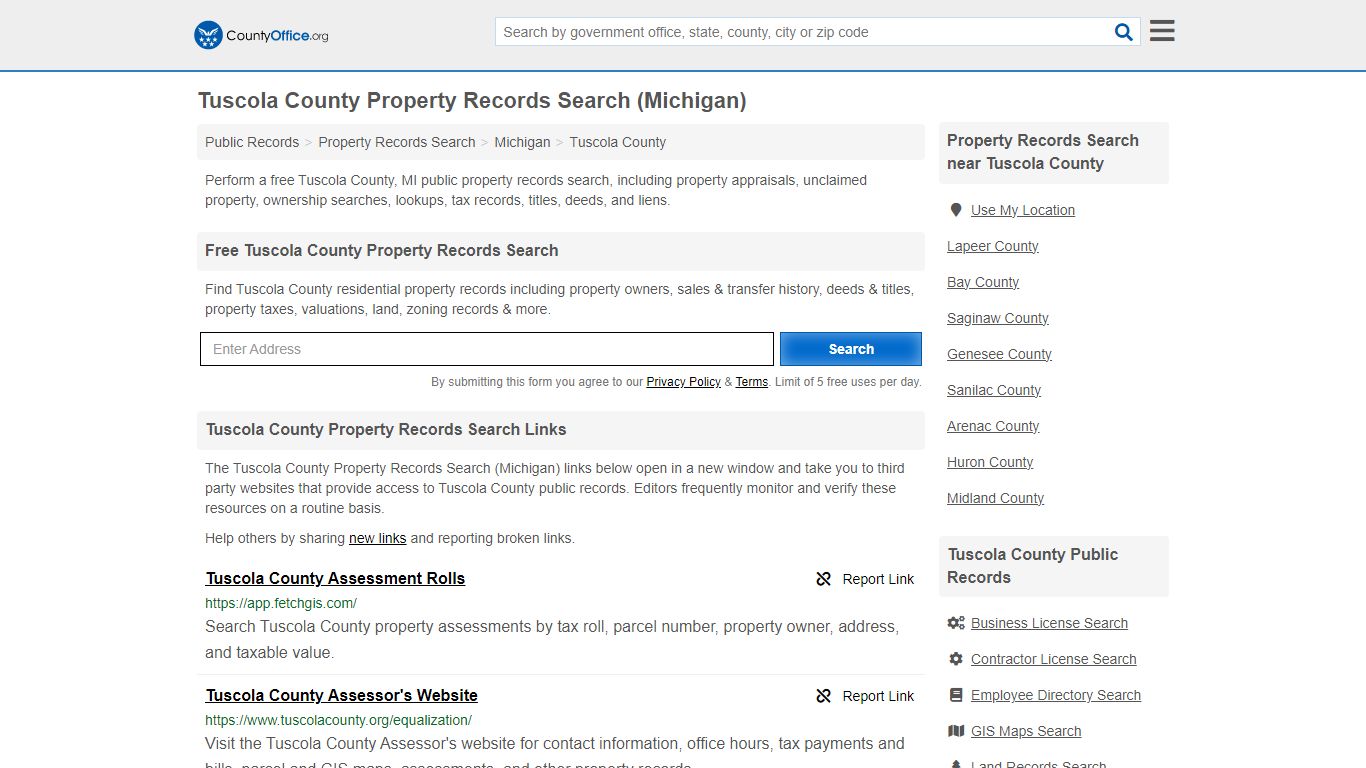 Tuscola County Property Records Search (Michigan) - County Office